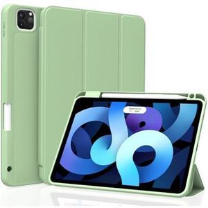 Divufus Case for iPad Pro 11 inch 4th/3rd/2nd Generation, Lightweight Slim Auto Sleep/Wake Smart Cover Soft TPU Back Case with Pencil Holder for iPad Pro 11" 2022/2021/2020, Matcha Green