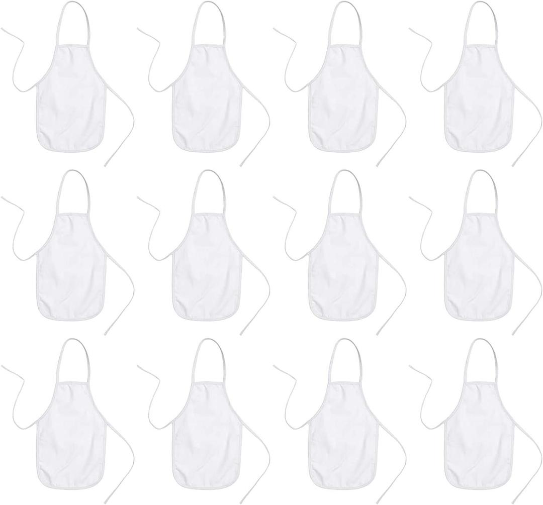 Children's Arts & Crafts Activities Apron (Set of 12) - 12.5" x 19" - 100% Cotton Natural Canvas - White or Natural Color - Size: Small (Suitable for Kids Upto 6 Years Old) Children's Arts & Crafts Activities Apron (Set of 12) - 12.5" x 19" - 100% Cotton Natural Canvas - White or Natural Color - Size: Small (Suitable for Kids Upto 6 Years Old)
