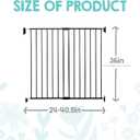 Regalo Safety 36" Extra Tall Baby Gate for Stairs & Doorways, Walk-Through Stair Gate with Door, Hardware Mounted Gate for Babies, Toddlers & Pets, Fits 24"–40.5" Openings, Black