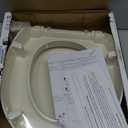 KOHLER 25876-96 Hyten 3" Height, Elevated Soft Close Round Toilet Seat, Contoured Seat with Grip-Tight Bumpers, Quick-Attach Hardware, Biscuit