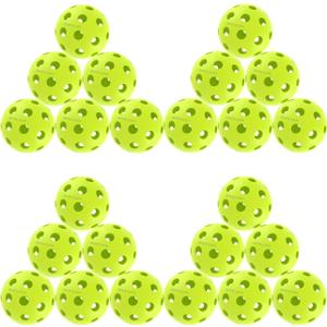 Pro-Grade 40-Hole Outdoor Pickleball Balls - Pro-Player Tested with Wind-Resistant Design, Built for Durability & Precision for Competitive Play (24, Green)