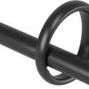 Umbra Ringlet Curtain Rod for Window, Adjustable 42" to 120", Black