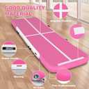 FBSPORT Inflatable Air Gymnastics Mat Training Mats 8 inches Thickness Gymnastics Tracks for Home Use/Training/Cheerleading/Yoga/Water with Pump, Rose, 13ftL*3.3ftW*8inH 