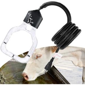 Kardeep 500W Bird Bath Heater, Cast Aluminum Submergible Stock Tank Heater De-icer Thermostatic Control Chicken Water Heater, Bird Bath Deicer for Winter Livestock