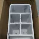 ZCCZ Marble Look Toothbrush Holder for Bathroom Countertop Organizer, Holds Toothpaste, Dental Floss, Razor, Comb, Makeup Brushes, and More, Stylish Bathroom Accessory for Tooth Brushing Essentials (1. White Marble)