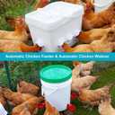 Chicken Feeder No Waste Automatic Poultry Feeder Ports Chicken Feeders and Waterer Set DIY Chicken Feeders Kit