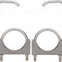 Heavy Duty 3-1/2 Inch Stainless Exhaust Clamp with Hanger Rod for Universal 3.5" Exhaust Pipes