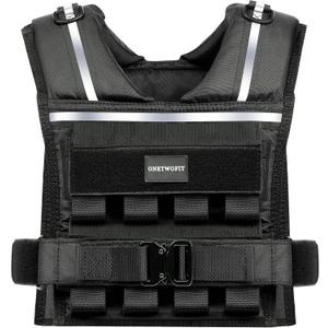 Weighted Vest Men,2-36lb Adjustable Rucking Vests for Walking Running 1.2" Shoulder Padding,High-Vis Reflective Strips, Metal Tactical Buckle, Strength Training Vest for Hiking Workout Fitness