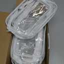 16 Pieces Clear Makeup Bags Bulk, TSA Approved Toiletry Bags Travel Pouch, Waterproof PVC Plastic Small Clear Cosmetic Bags with Zipper for Organizing (White Border)