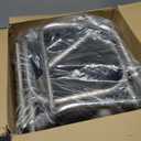 BLIKA Portable Toilet for Camping, 350LBS Stainless Steel Foldable Camp Travel Toilet with Soft Seat for Adults, 16.5-Inch Portable Toilet for Truckers, Camping, RV Travel, Road Trips, Outdoor Use