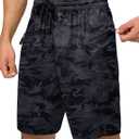 Men's Swim Trunks Quick Dry Board Shorts with Zipper Pockets Beach Shorts Bathing Suits for Men - No Mesh Liner (Gray, XXL)