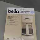 BELLA 12 Cup Programmable Coffee Marker, Reusable Dishwasher Safe Accessories, Easy LCD Diaply, Auto Shutoff, 900 watt, Oatmilk