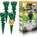 Solar Powered Mole Repellent for Lawns 4 Pack，IP65 Waterproof Mole Snake Repeller, Noiseless Design Vibrating Stake, Repels Outdoor Snakes Gophers Moles