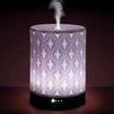 Earnest Living Essential Oil Diffuser for Large Room White Ceramic 250ml Aromatherapy Diffuser with 4 Timers 7 Night Lights and Auto Off Function for Home Gift