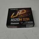Gigabyte A520M S2H (AMD Ryzen AM4/MicroATX/4+3 Phases Digital PWM/Gigabyte Gaming GbE LAN/NVMe PCIe 3.0 x4 M.2/3 Display Interfaces/Q-Flash Plus/RGB Fusion 2.0/Motherboard)