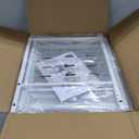 SWTYMIKI Bakers Rack with Storage - Coffee Bar Cabinet Organizer with 8 Hooks, Shelves & Cabinet Door, Coffee Station for Kitchen Dining Room, Microwave Stand with Adjustable Feet, White