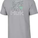 HUK Mens Fishing Graphic Tee, Performance Short Sleeve, Quick-Dry (X-Large, Wish Bone - Harbor Mist)