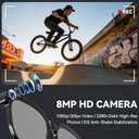 AI Smart Glasses with Camera, 8MP 4K/1080P Video Recording Glasses, Real-Time Translation, AI Voice Assistant & Object Recognition, Open-Ear Audio, Photochromic UV400 Lenses for Travel & Business
