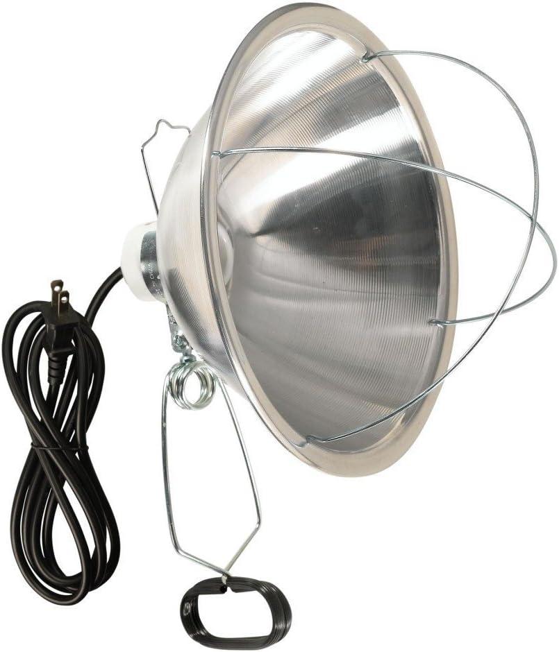 Woods Clamp Lamp with 10 Inch Reflector and Bulb Guard (300 Watt Bulb, 6 Foot Cord)