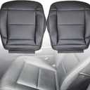 NLQR Front Driver & Passenger Side Bottom Replacement Perforated Microfiber Leather Seat Covers Black Compatible with Mercedes Benz E350 E550 2010 2011 2012 2013 2014