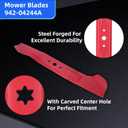 2 Packs Mower Mulching Blades Set For 46 Inch Cut MTD/Cub Cadet RZT L46 S46 Troy-Bilt Replaces 942-04244, 942-04290, 942-04244A, 742-04290, 742-04244 490-110-C131 OCC-742-04244 754-04244 561544B