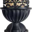 Gothic Wall Sconce Candle Holder (Set of 2) Black Crown and Scepter Design Wall-Mount Metal Candle Holders Hanging Iron Wall Candle Sconce Holder for Living Room, Bathroom, Dining Room