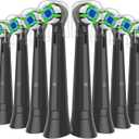 Qitizu Replacement Heads Compatible with Oral B iO Electric Toothbrush, Replacement Toothbrush Heads Fit for Oral-B iO 2/3/4/5/6/7/8/9/10 Series Toothbrush, 8 Packs (Black)