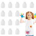 KUUQA 16Pack Kids Art Aprons Bulk White Children Painting Aprons Art Smocks for Craft Kitchen Classroom Painting Party Supplies