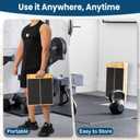 StrongTek 13 Wide Portable Wooden Slant Board, 5-Level Incline (15-35), Lower Grip Handle, Beginner & Rehab Friendly, Non-Slip Surface for Calf Stretching, Squats, Physical Therapy