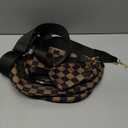 Crossbody Bags for Women Bum Bag Nylon Fashion Waist Packs Fanny Packs Belt Bag Checkered Purse Handbags Wallets Purses Trendy Shoulder Bag (Checkered Dark Khaki, One Size)