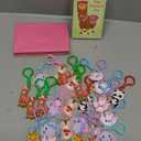 ceiba tree 30 Pack Valentines Day Gifts Cards with Animal Key Chains for Kids Classroom School Classmates Keychains Valentine's Class Exchange Goodie Bag Stuffers Party Favors