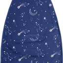 Merino Wool & Organic Cotton Sleep Sack 2-Way Zipper Adjustable Universal Size Sleeping Bag for Baby Year-round Use (Night Sky) 2-24M