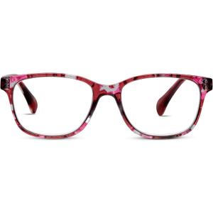 Peepers by PeeperSpecs Women's Nature Walk Soft Square Reading Glasses (Spice Quartz/Red)