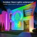 AILBTON 120Ft Neon Rope Lights,Flexible Led Rope Lights Control with App/Remote,Multiple Modes RopeLights,IP65 Outdoor RGB Led Neon Lights NonWater Resistant,Music Sync Gaming Led NeonLight Strip
