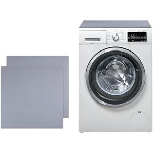 2 PCS Washer and Dryer Covers for the Top - 23.6 x 23.6 in Washing Machine Top Cover Pads,Dust-Proof Diatom Rubber Non-Slip Dryer Top Protector Guards Mat Support for Home Kitchen Laundry Room (Grey)
