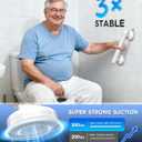 Upgraded 2-Pack Grab Bars for Shower Bathroom Wall, Heavy-Duty Suction Grab Bars Shower Handle Safety for Elderly Seniors Handicap, No Drilling Tool-Free, Easy Removal and Reusable (White)