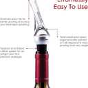 Vintorio Wine Aerator Pourer - Premium Aerating Pourer and Decanter Spout (Silver)