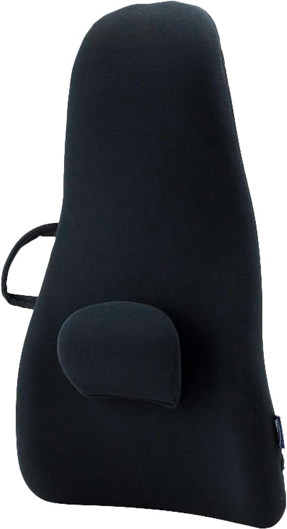 ObusForme Highback Backrest Support - Extra Tall Padded Seat Cushion and Lumbar Support Pillow, Portable Posture Support with Soft and Durable Foam (Black)