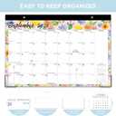2 x Lbylyhxc 2026 Desk Calendar, 18-Month Calendar Runs from Jan. 2026 to Jun. 2027, Large 17" x 12" Desktop/Wall Monthly Calendar for Home, School or Office (Watercolor Flowers Desk Calendar)