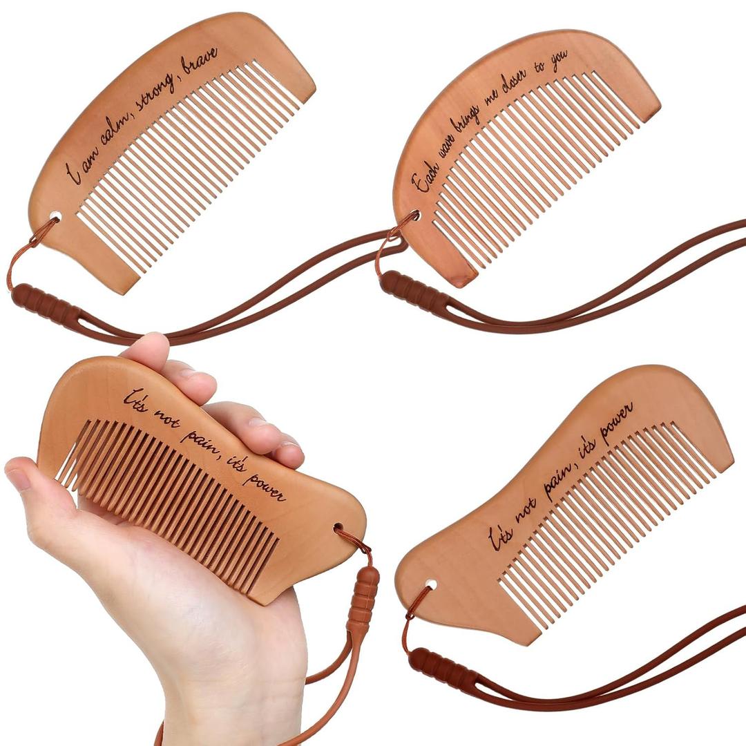 Ziliny 3 Pcs Birth Combs for Women, Wooden Labor Comb for Pregnant Women, Birthing Comb for Labor Pain Relief Pregnancy Essentials for New Mom Gifts