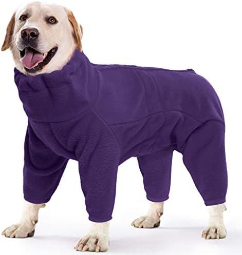 ROZKITCH Purple Dog Coat Pajamas, Pet Windproof Warm Cold Weather Jacket Vest Cozy Jumpsuit Apparel Outfit Clothes Dog Walking Sleep Purple 3XL
