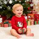 UNICOMIDEA Baby Christmas Romper Long Sleeve Newborn Boys Girls Outfit 0-12 Months