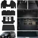 All Weather Floor Mats for Honda Odyssey 2017 2016 2015 2014 2013 2012 2011 Mini Passenger Van TPE Rubber Liners Odyssey Odorless Anti-Slip Car Floor Liners-1st & 2nd & 3rd Row & Cargo Mat Full Set
