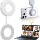 Magnetic Selfie Light, Phone Light Compatible with iPhone Magsafe, CRI97 360 LED Selfie Ring Fill Folding Light with Mirror for Selfies/Photography/TikTok/Zoom Calls/Video Conference