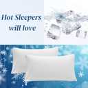 Beckham Hotel Collection Cooling Pillowcases for Hot Sleepers, King Size Set of 2, Cool Bedding, Envelope Closure, Silky Soft, Breathable, Moisture-Wicking, White