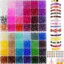 Faceted Glass Beads, 8mm 1400pcs+ Fancy Crystal Beads for Jewelry Making, Bracelet Necklace Earring Craft, Beading Supplies, Home Decor, Crafts Gifts for Girls Ages 6-12 (Multicolor-Style 2)