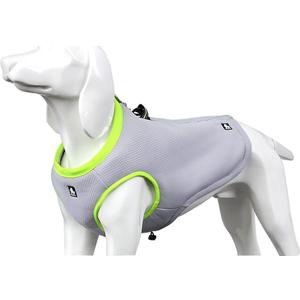 SGODA Dog Cooling Vest Harness Cooler Jacket Grey Green Large (Large Chest 24.5-28")