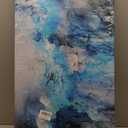 Mofutinpo Blue Canvas Wall Art Modern Abstract Wall Decor for Living Room Contemporary Pictures for Bedroom Wall Decor Artwork for Walls Dinning Room Decoration Wall Navy Blue Office Decor2040IN