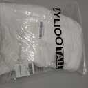 Zylioo White Linen Palazzo Pants for Tall Ladies 6Ft Height, High Waisted Long Casual Trousers, 2XL