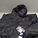 Reebok Mens Puffer Jacket - Lightweight Quilted Glacier Shield Plus Size Puffer Jackets for Men - Insulated Mens Winter Coats, Size X-Large, Solid Black